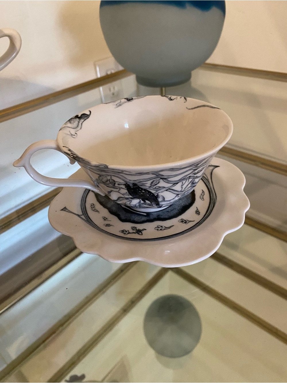 Anthropologie Forest Fiddler Cup and Saucer designed by Florence Balducci